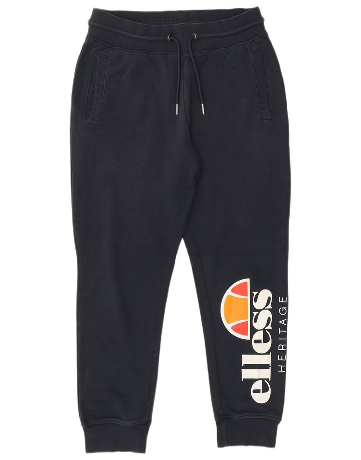 ELLESSE Pantalon de survêtement Heritage pour femme UK 14 Bleu marine moyen
