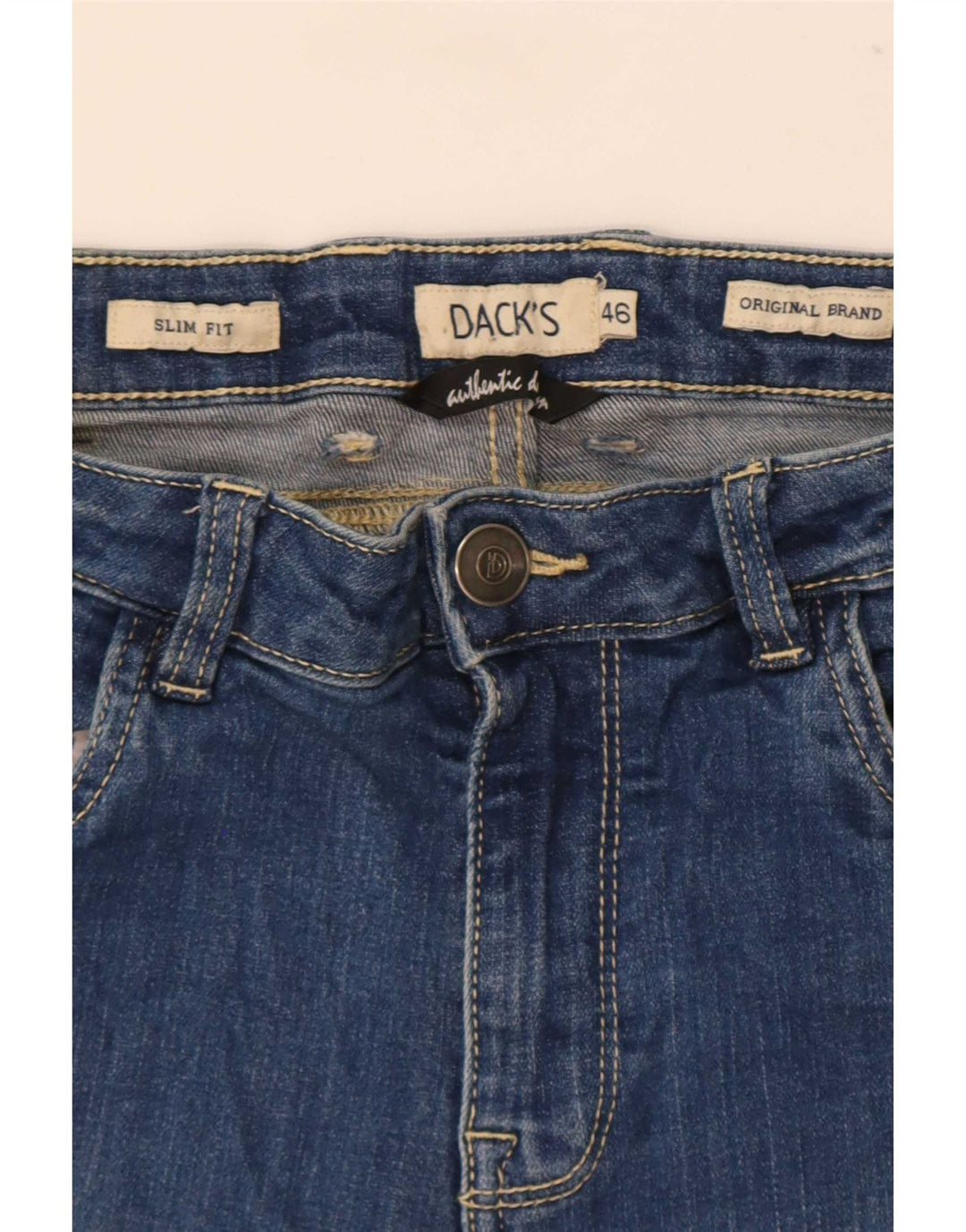 Dack's Jean Slim Homme IT 46 Petit W30 L29 Bleu