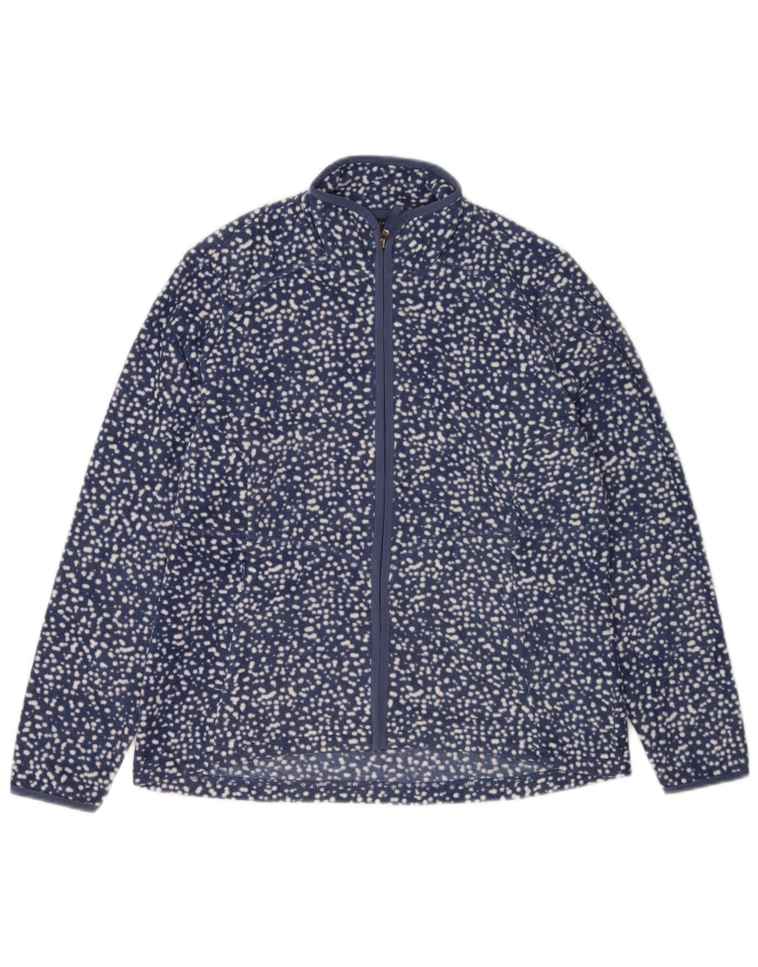 Marks & Spencer Veste polaire pour femme UK 16 Large Bleu marine à pois