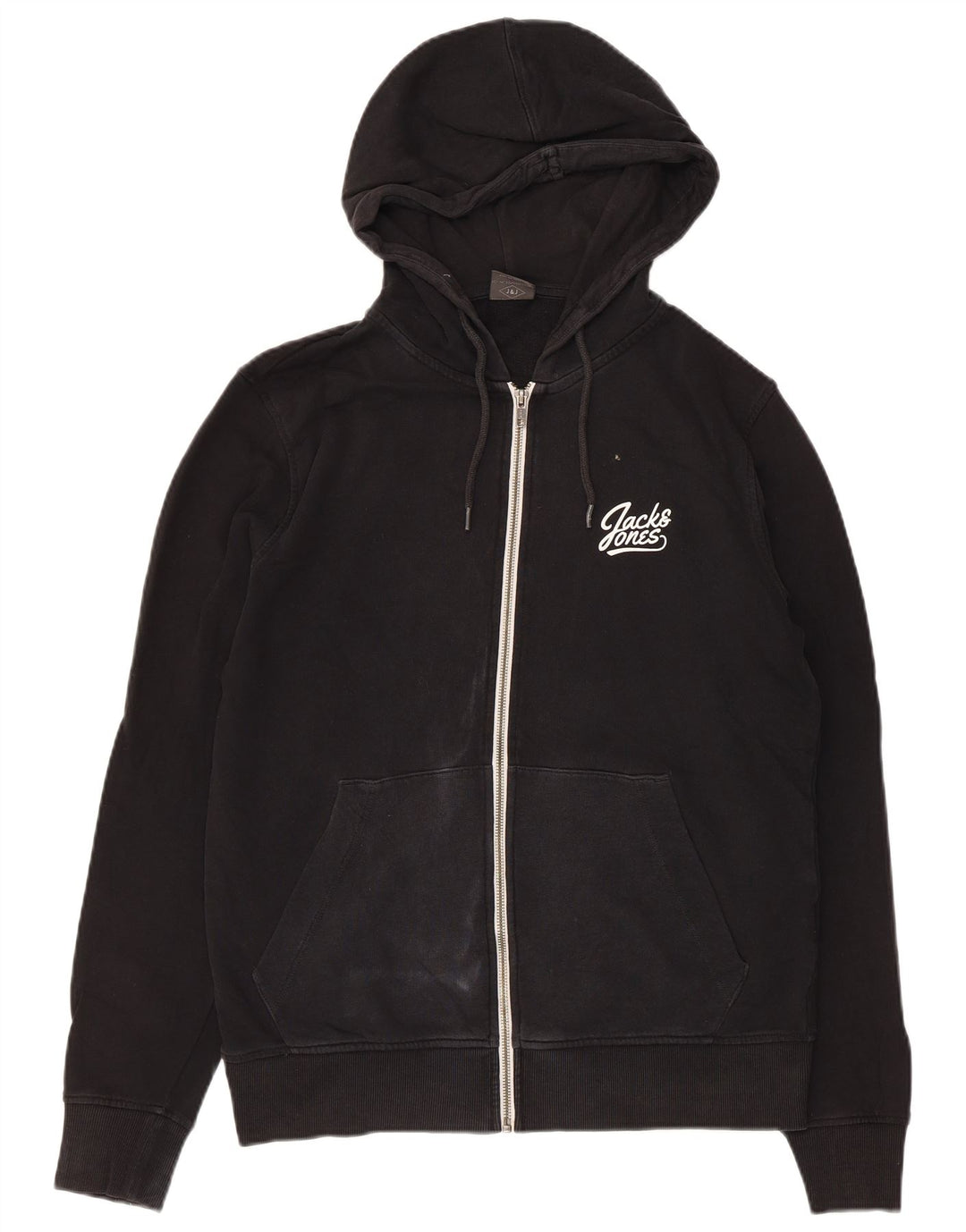 Jack & Jones Pull à Capuche Zippé Homme Noir Moyen Coton