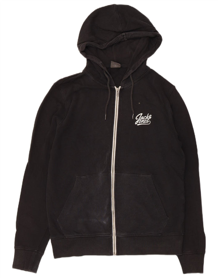 Jack & Jones Pull à Capuche Zippé Homme Noir Moyen Coton