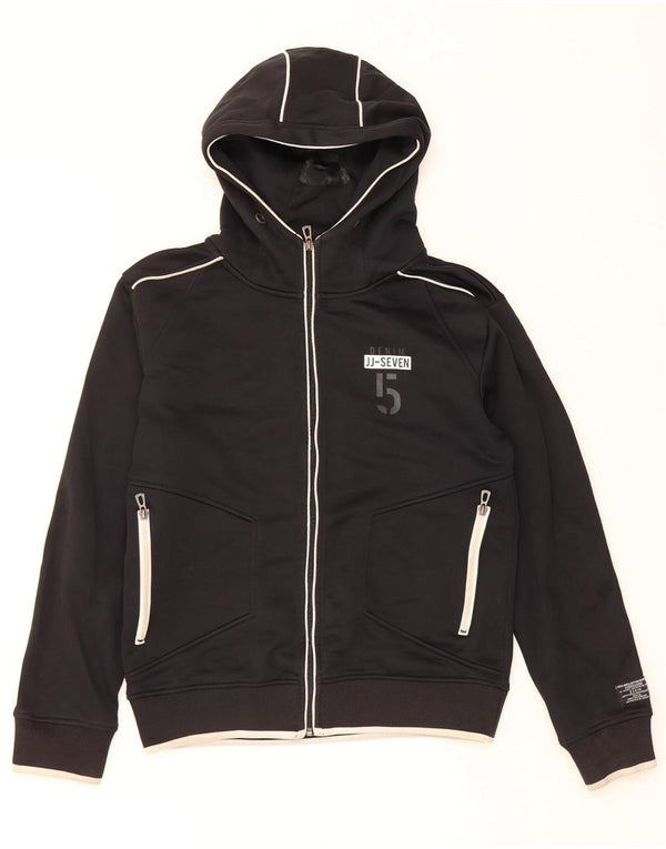 JACK & JONES Pull à capuche zippé pour femme UK 14 Medium Black Colourblock