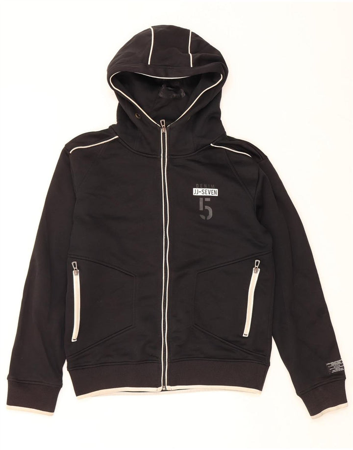 JACK & JONES Pull à capuche zippé pour femme UK 14 Medium Black Colourblock
