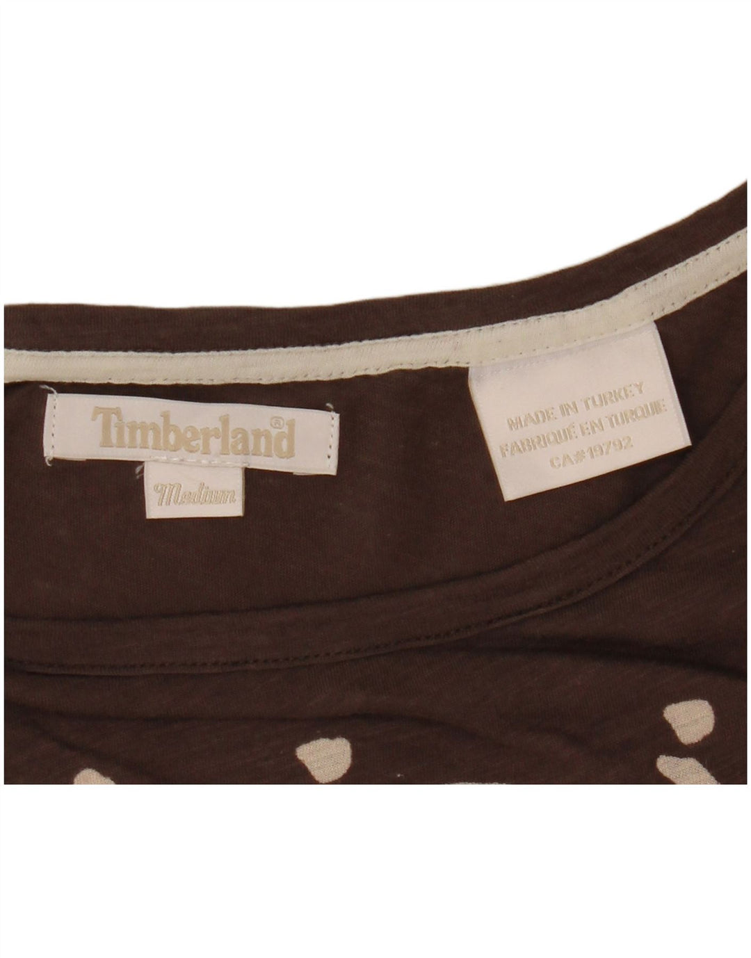 Timberland T-shirt graphique pour femme UK 14 Marron moyen