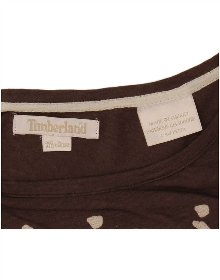 Timberland T-shirt graphique pour femme UK 14 Marron moyen