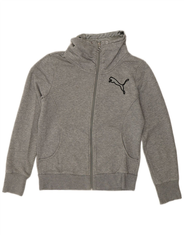 Puma Veste de survêtement pour femme UK 10 Petit coton moucheté gris