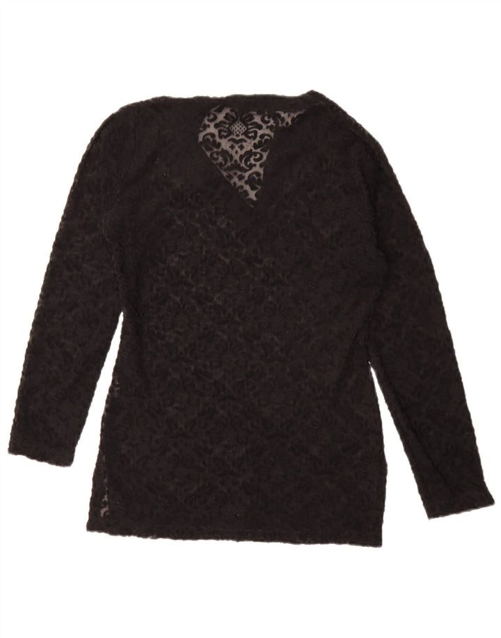 Kookai Haut transparent surdimensionné pour femme US 2 XS Noir Floral