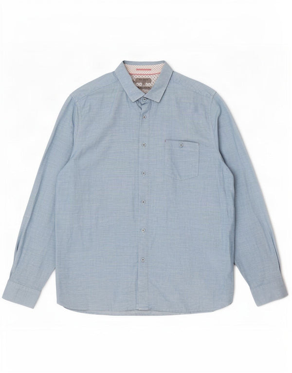 Ted Baker Chemise Homme Taille 7 3XL Bleu Géométrique Coton