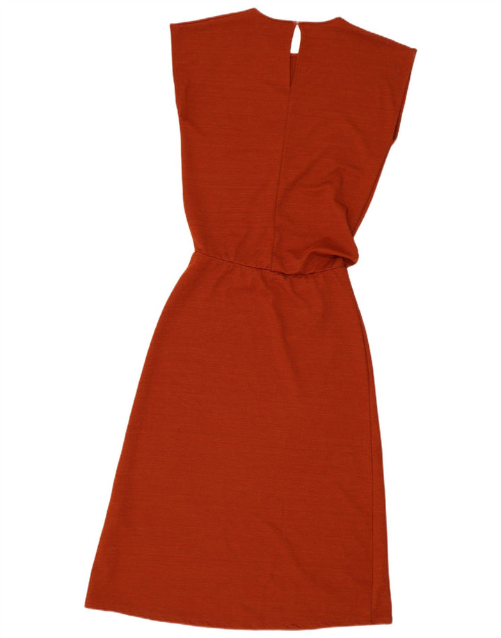 Zara Robe Maxi Femme UK 14 Polyester Marron Moyen