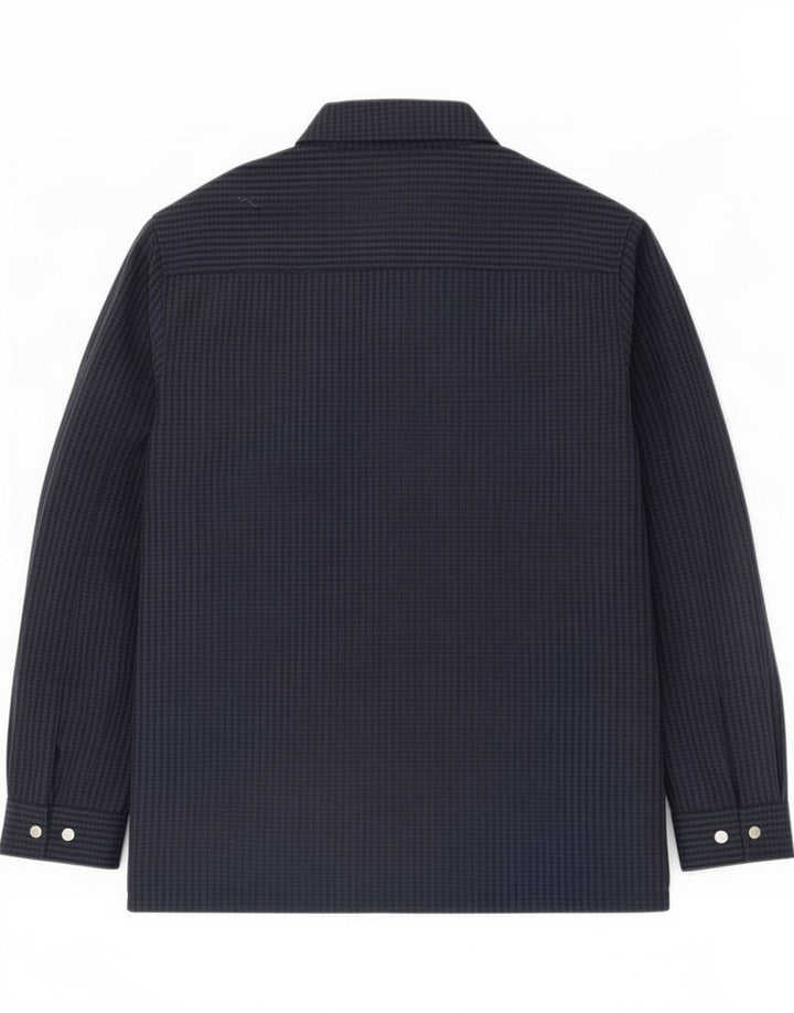 Cos Veste bomber décontractée pour homme UK 38 en laine vichy bleu marine moyen