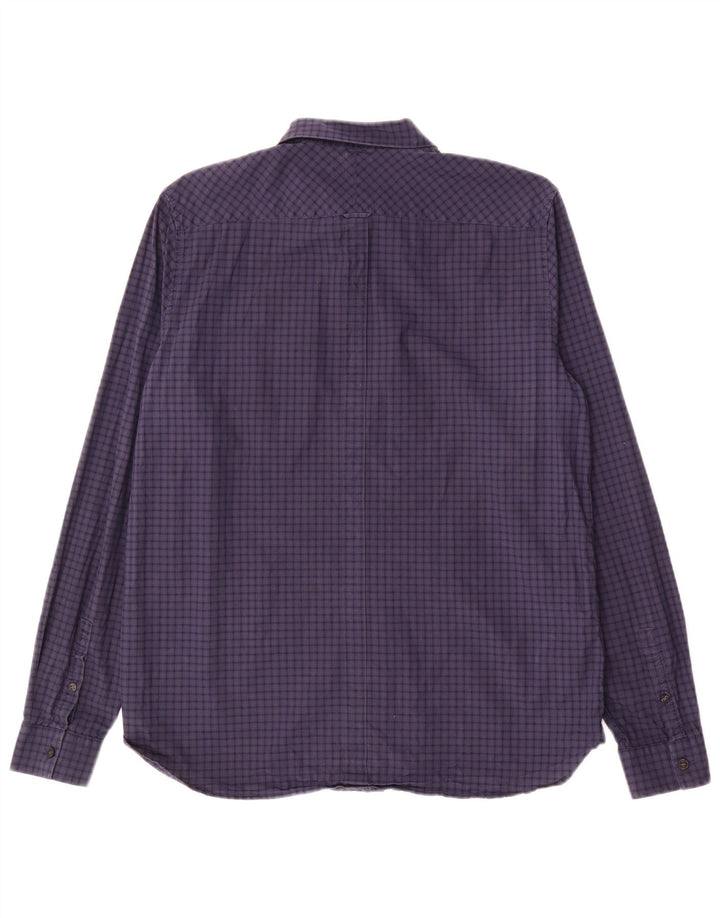 FRED PERRY Chemise Homme Large Bleu Marine Vichy Coton