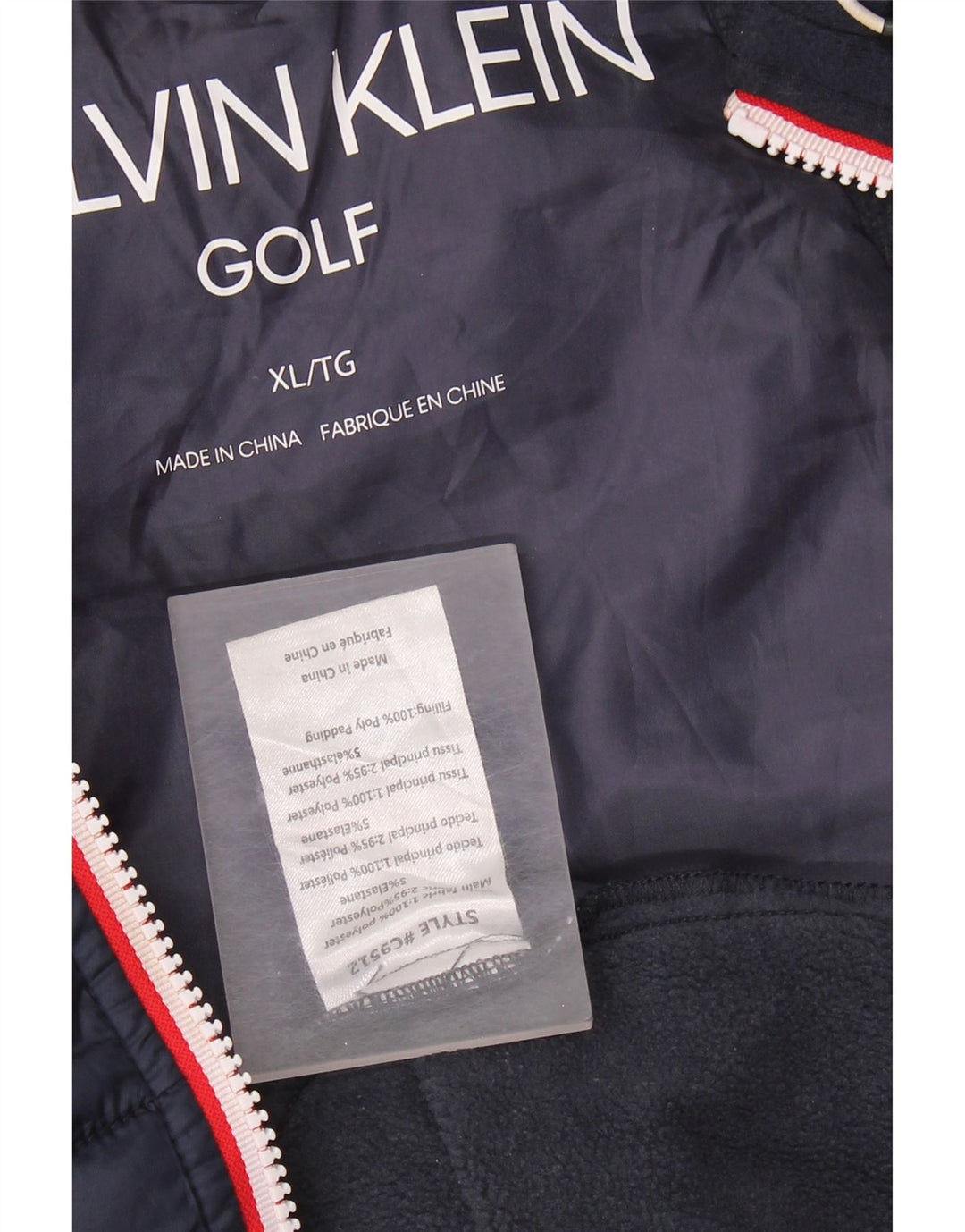 CALVIN KLEIN Gilet rembourré pour homme UK 42 XL Bleu marine Polyester