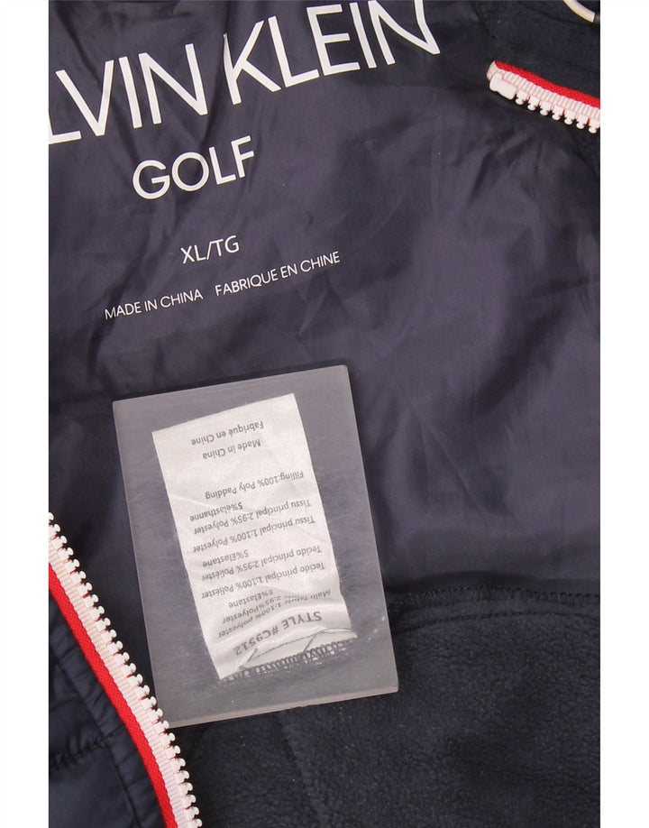 CALVIN KLEIN Gilet rembourré pour homme UK 42 XL Bleu marine Polyester