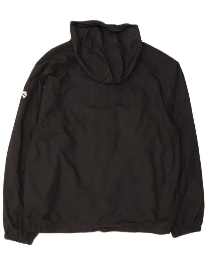 Timberland Veste de pluie à capuche pour homme UK 40 Large Noir Nylon