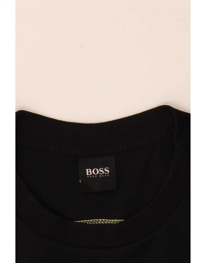 Hugo Boss Pull-over graphique pour hommes, grand coton noir