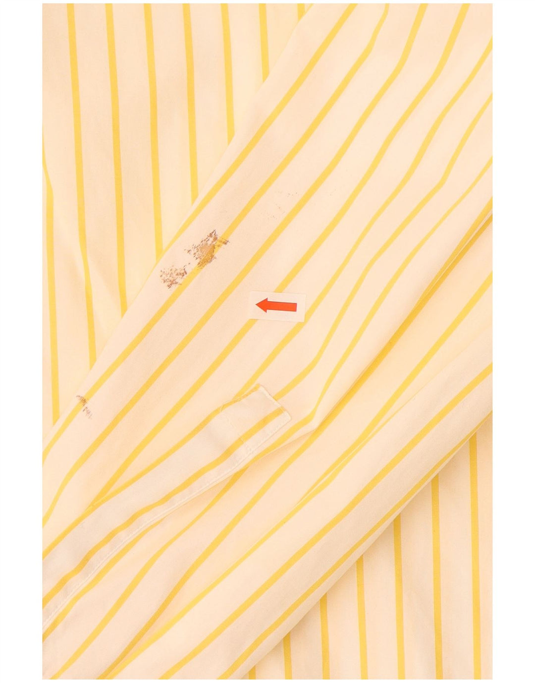 HUGO BOSS Chemise Homme Taille 40 15 3/4 Coton Rayé Jaune Moyen