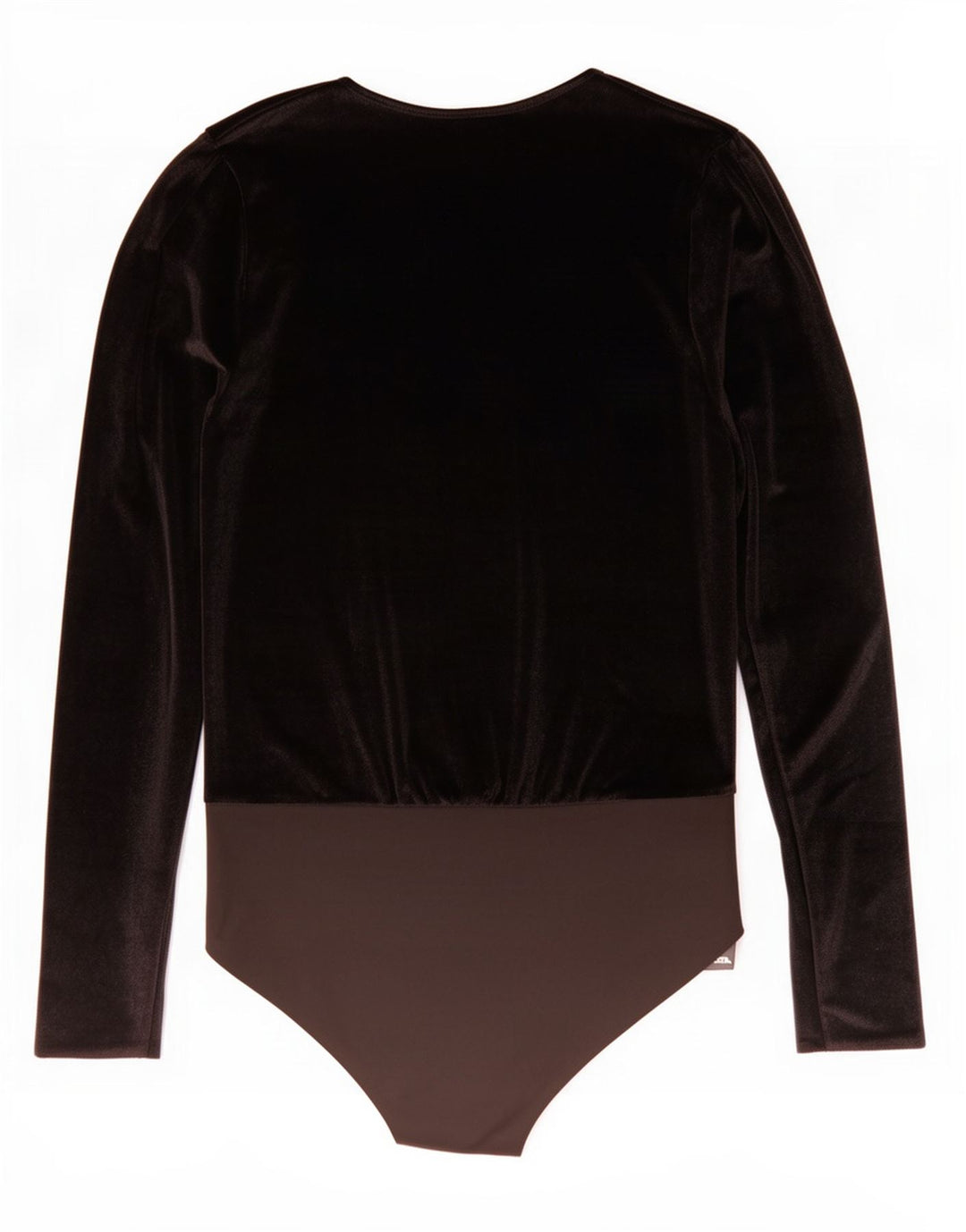 Zara Body en velours à manches longues pour femme UK 12 Medium Noir Colourblock
