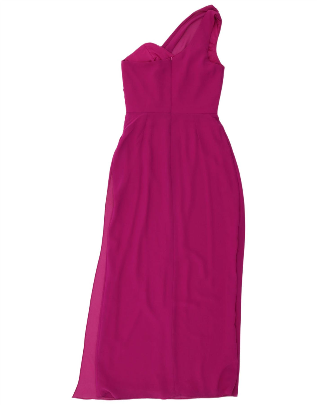 DESSY COLLECTION Womens One Shoulder Dress US 6 Medium Purple Polyester