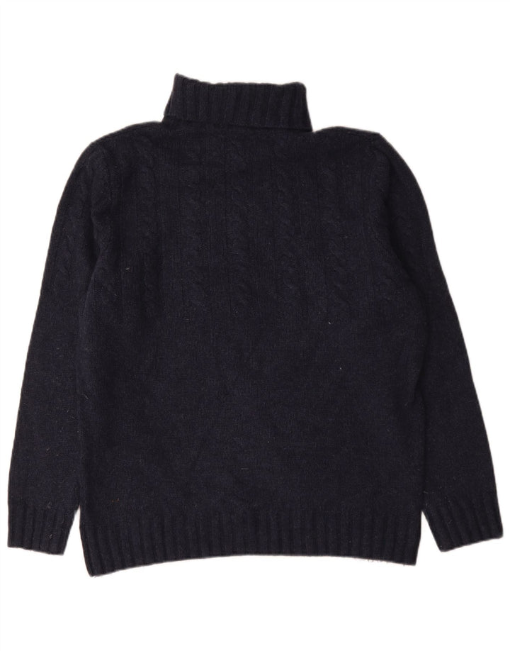 Barbour Pull col roulé pour homme en laine bleu marine Large