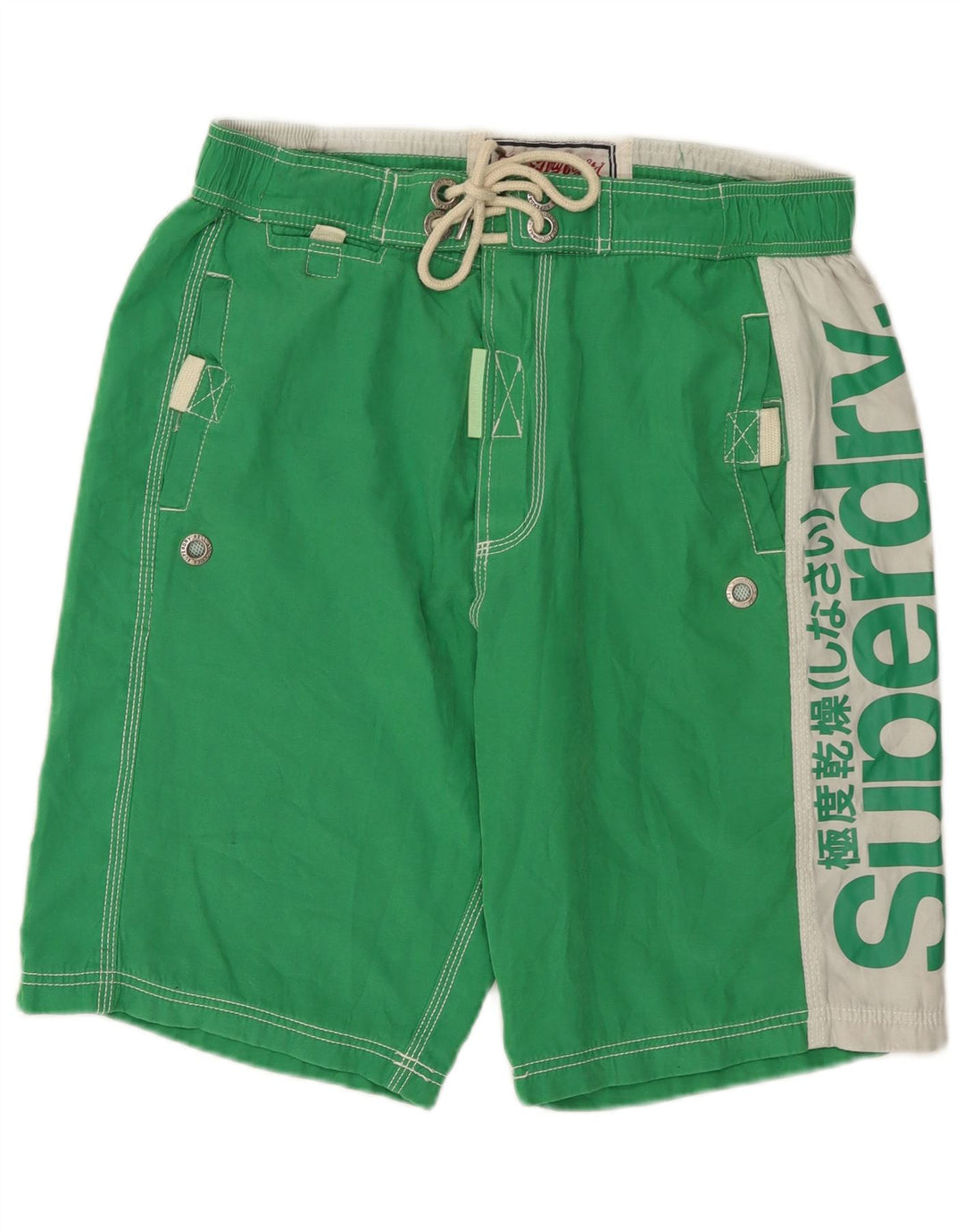 Superdry Short de Bain Graphique XL Homme Vert Colorblock Polyester