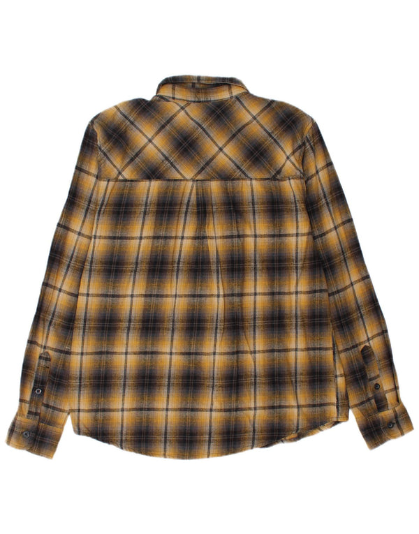 Mountain Warehouse Chemise en flanelle pour homme en coton à carreaux jaunes