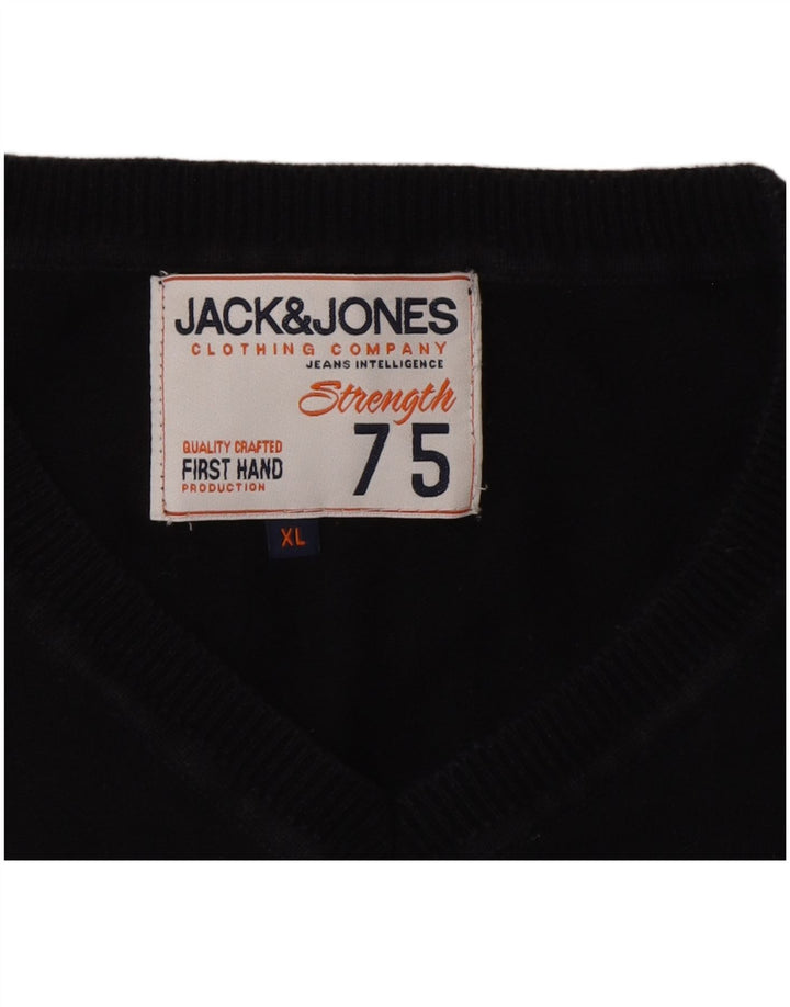 Jack & Jones Pull Col V Homme XL Bleu Marine