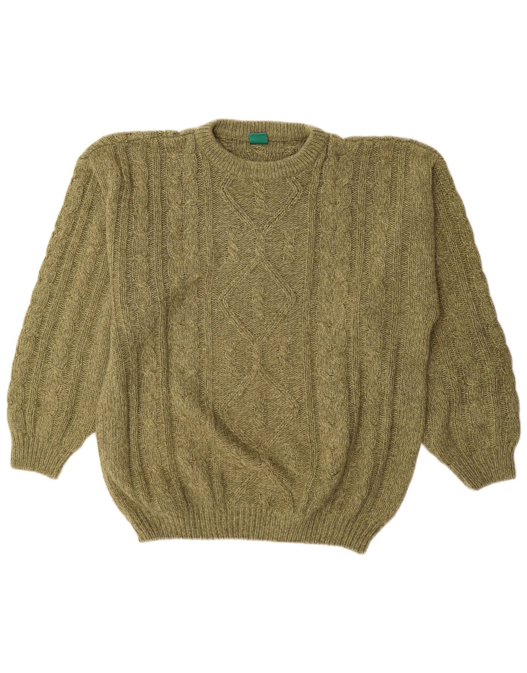 Canda Pull à col rond pour homme en acrylique vert Taille L