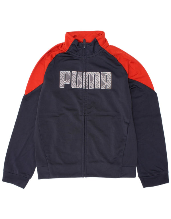 Puma Veste de Survêtement Graphique Garçon 9-10 Ans Bleu Marine Colorblock