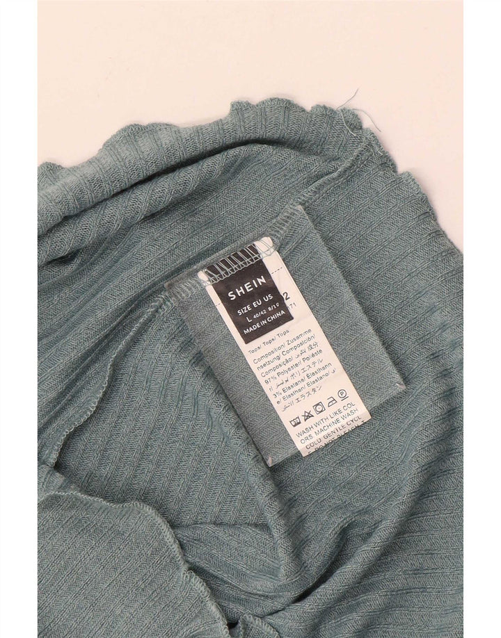 Shein Haut court sans manches pour femme UK 44 Large Gris Polyester