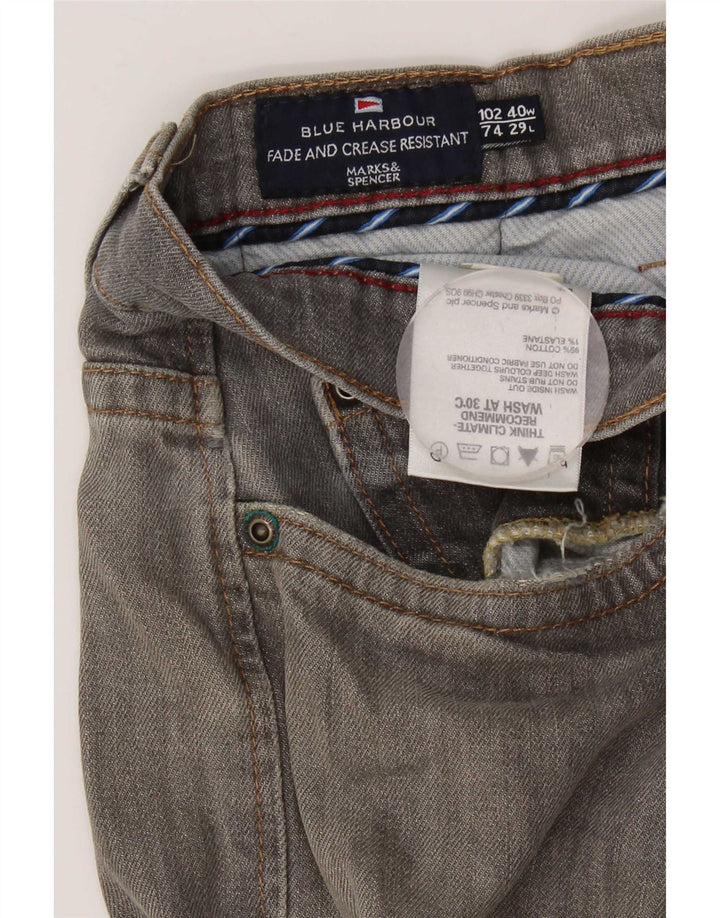 Marks & Spencer Jean droit Blue Harbor homme W40 L29 coton gris