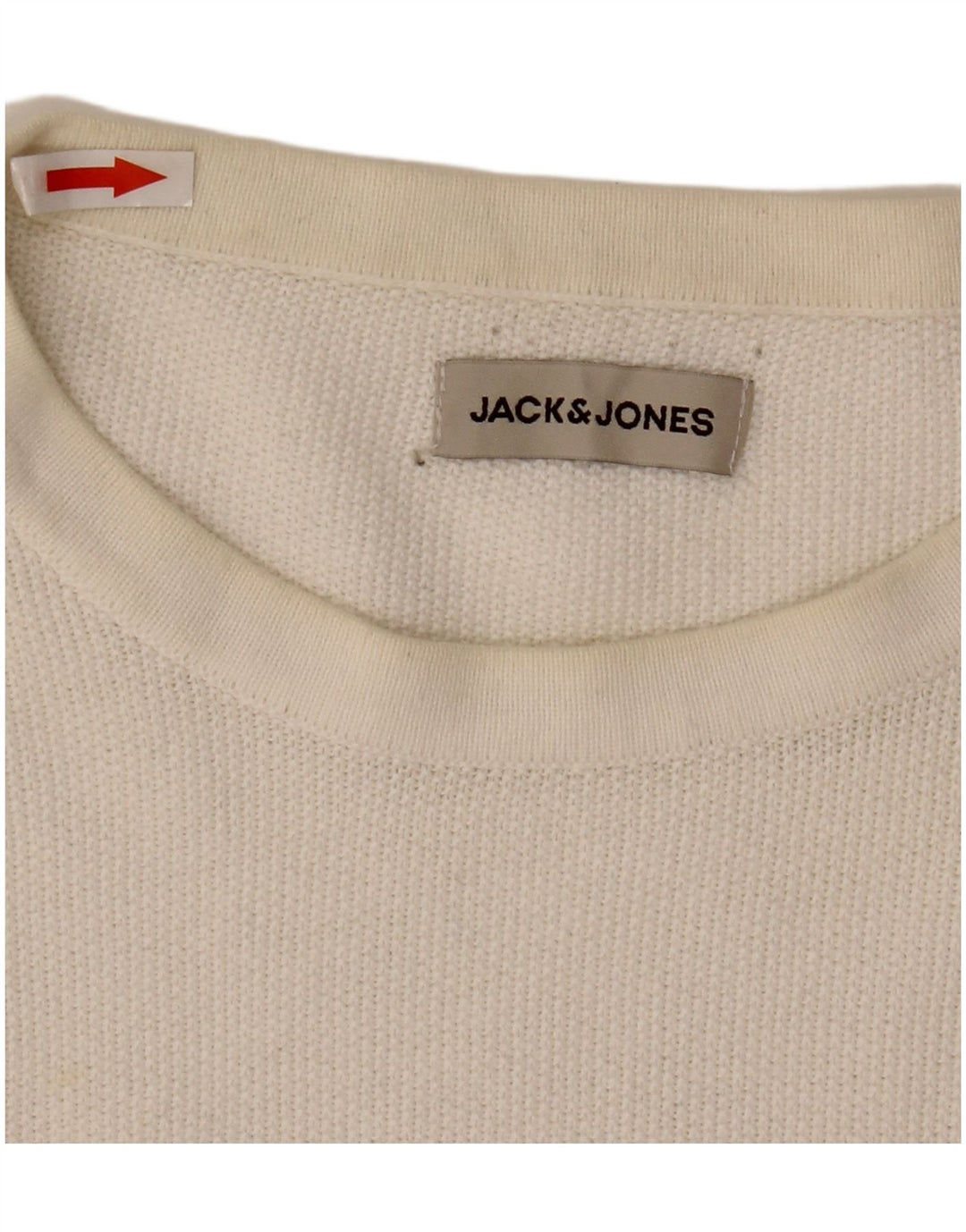 Jack & Jones Pull à col rond pour homme en coton blanc Large