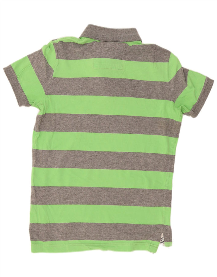 Superdry Polo Homme Vert Moyen Rayé Coton