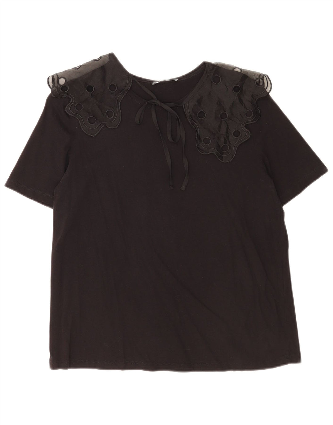 Zara Chemisier Femme Top UK 10 Petit Noir