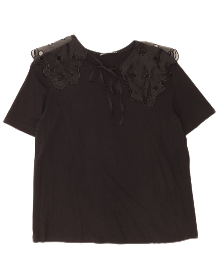 Zara Chemisier Femme Top UK 10 Petit Noir