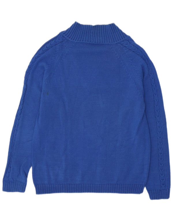 vintage Homme Col V Pull Pull Bleu Moyen