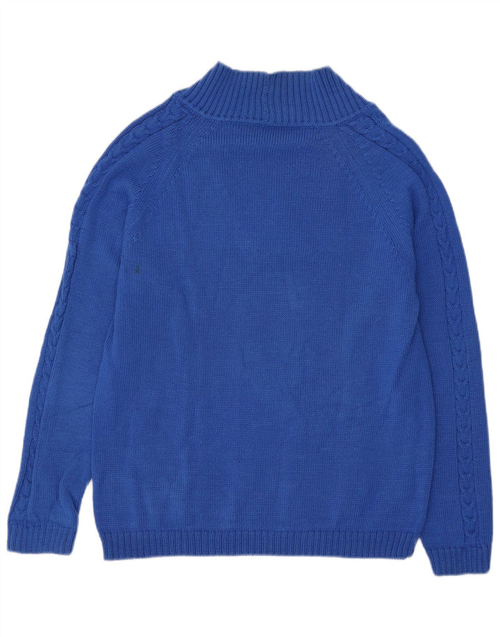 vintage Homme Col V Pull Pull Bleu Moyen