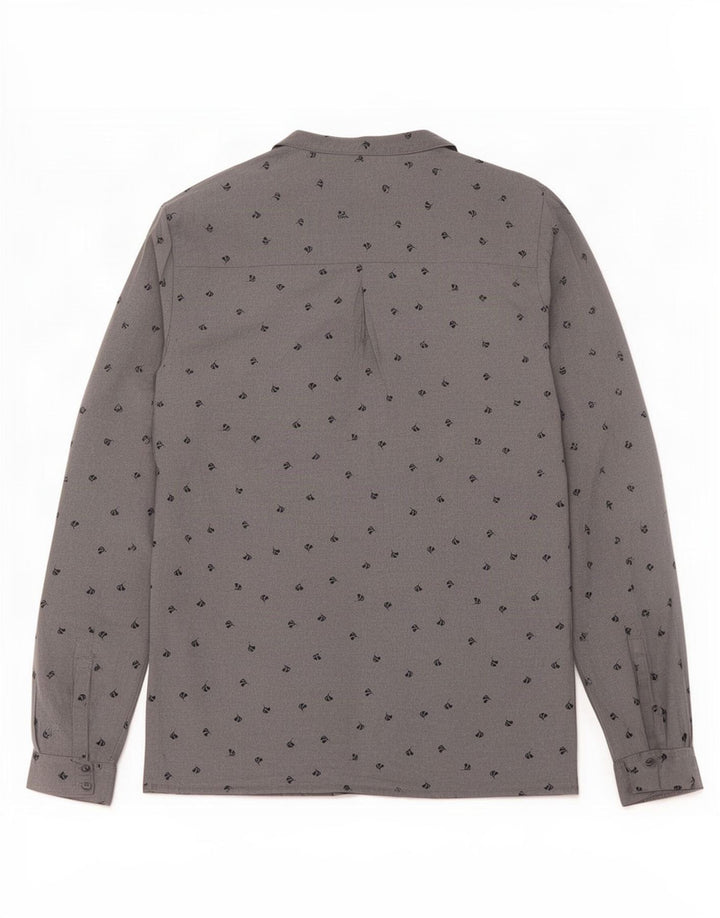 Rohan Chemise Chemisier Femme UK 10 Petit Gris Floral Polyester