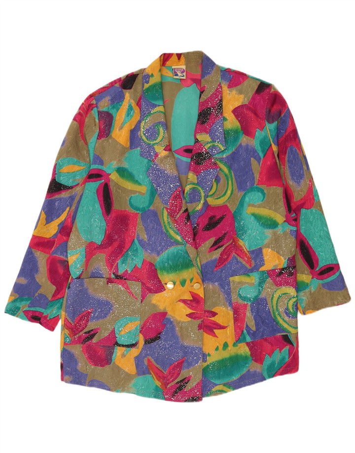 Yessica Veste Blazer Oversize Femme EU 46 XL Multicolore Géométrique