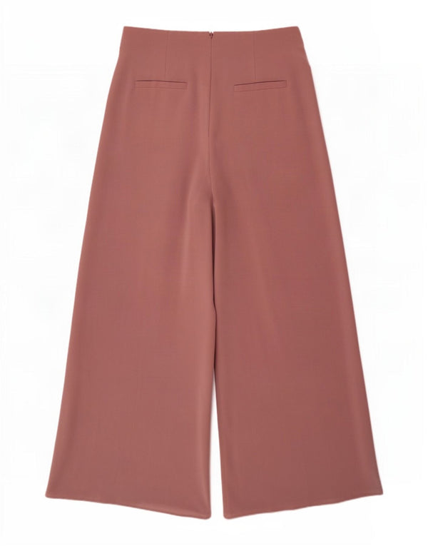 Topshop Pantalon décontracté taille haute pour femme UK 10 Small W26 L25 Marron