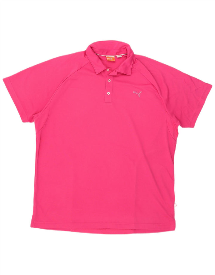 Puma Polo Homme XL Rose Polyester