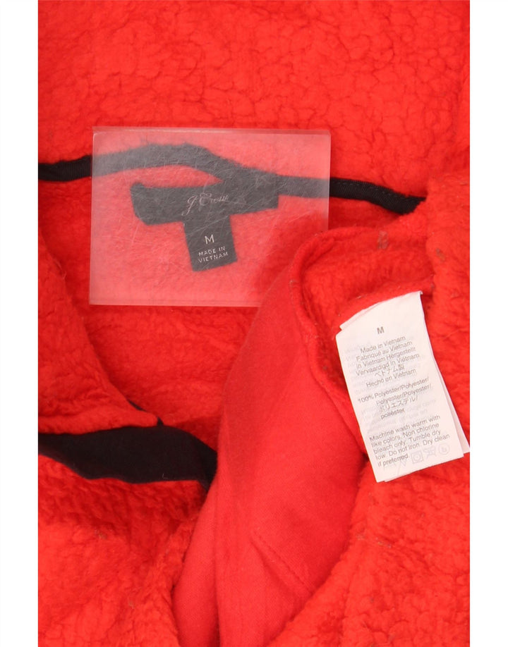 J. CREW Pull polaire à col zippé pour femme UK 14 Orange moyen Polyester