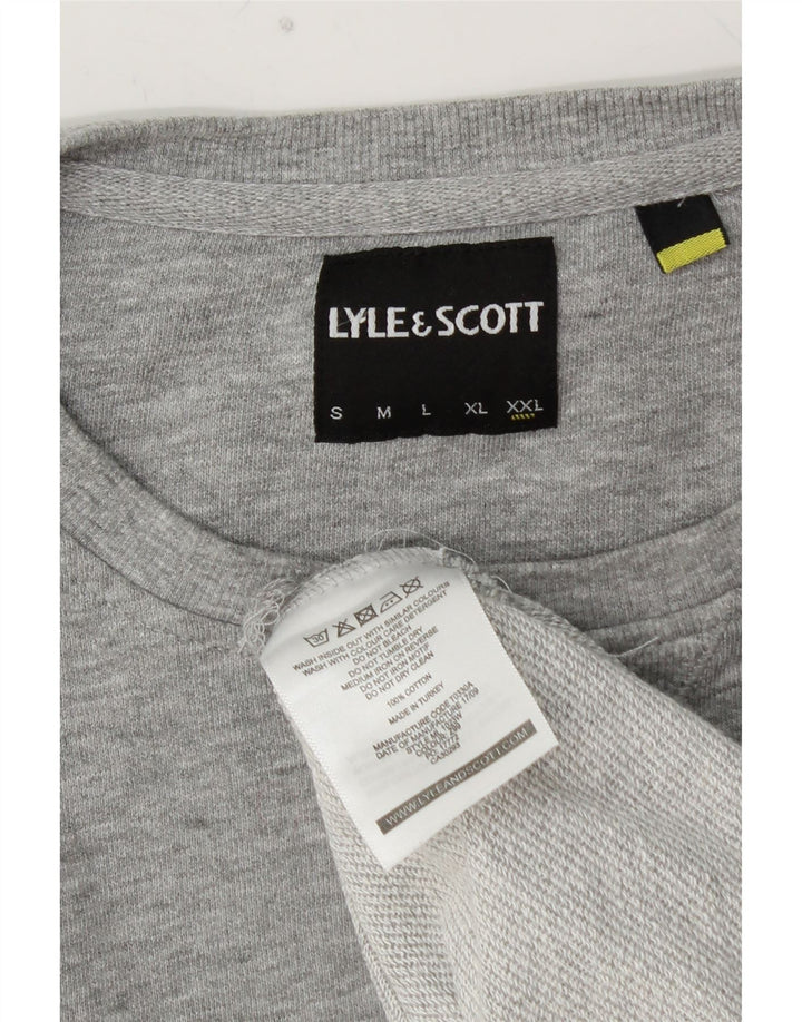 LYLE & SCOTT Pull à col rond pour homme 2XL Gris Coton