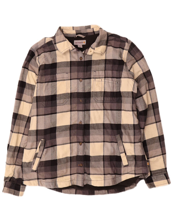 Carhartt Chemise en flanelle Lumberjack pour femme US 12/14 Grand carreaux multicolores