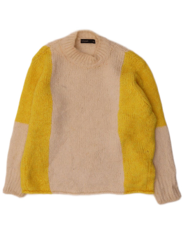 Marks & Spencer Pull à col roulé pour femme UK 10 Small Blanc cassé
