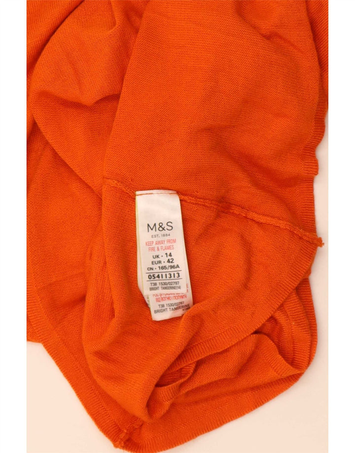 Marks & Spencer Chemisier pour femme UK 14 Acrylique orange moyen