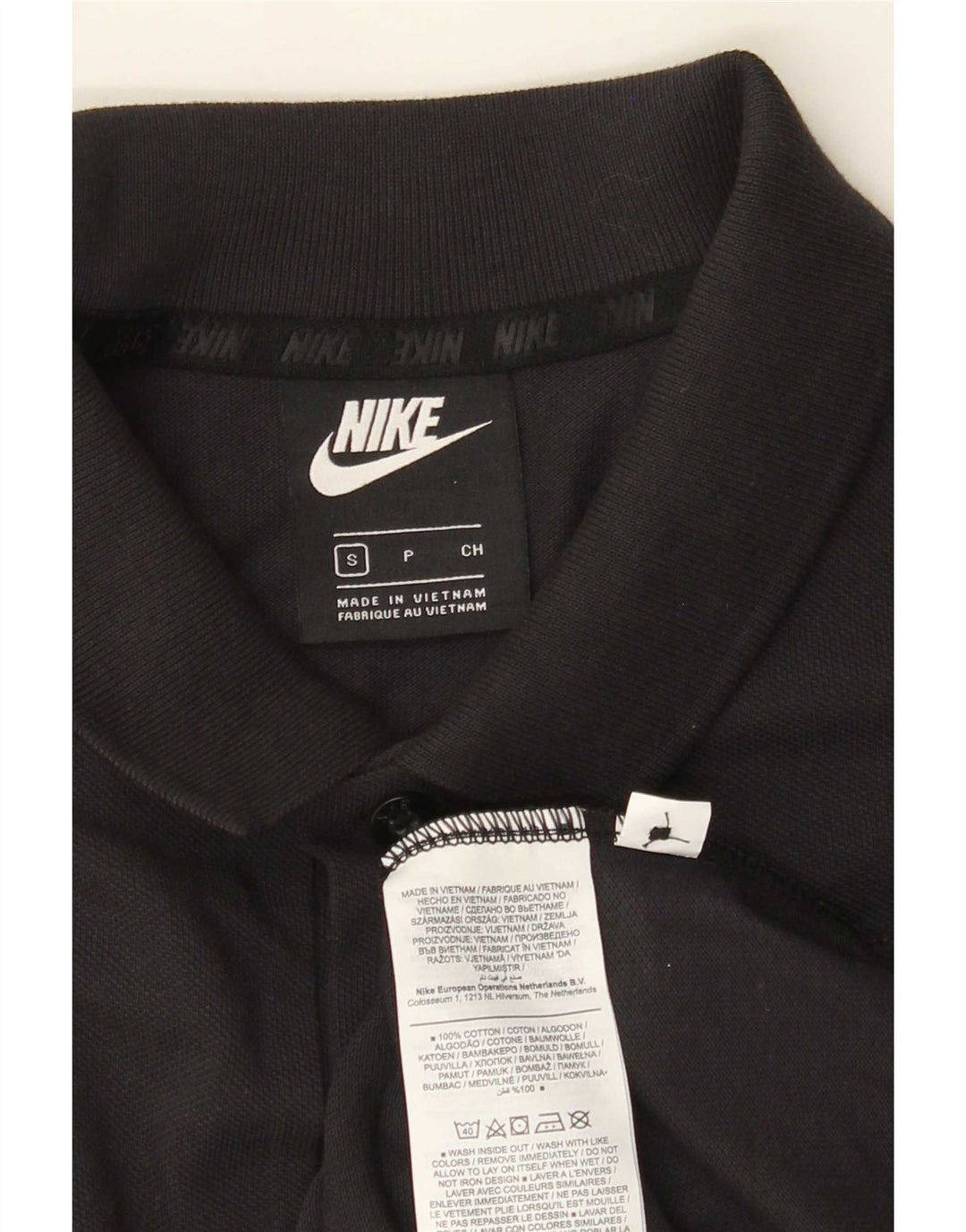 Nike Polo Homme Petit Noir Coton