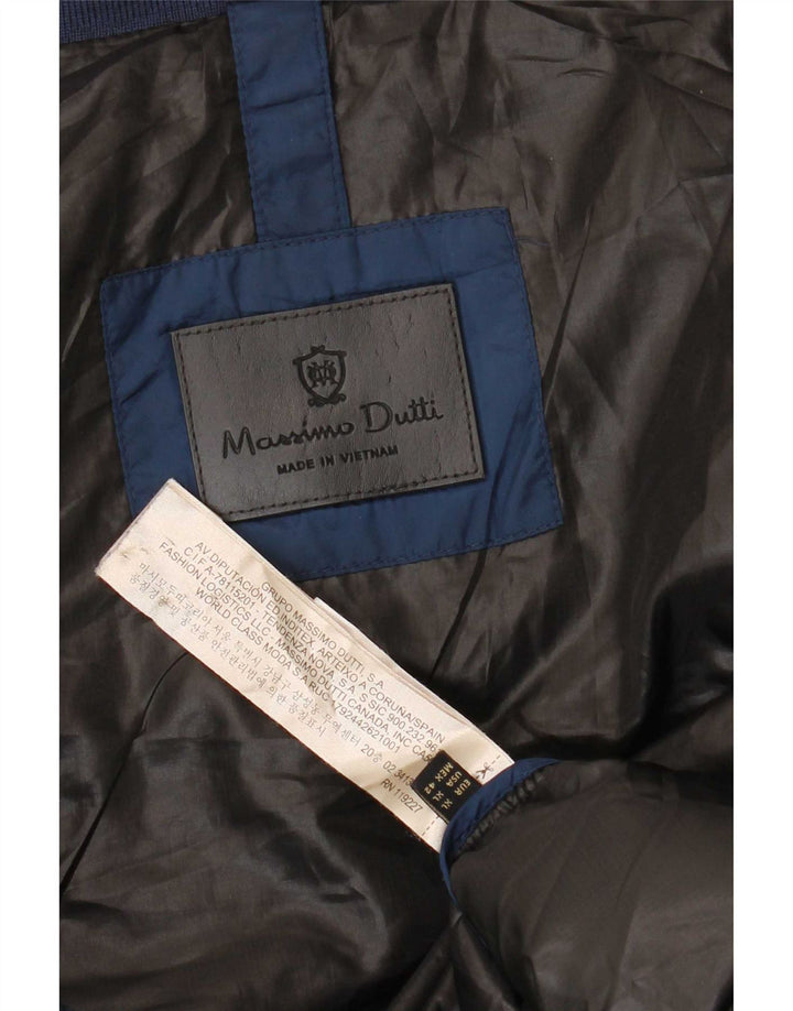 Massimo Dutti Veste matelassée pour homme UK 42 XL Bleu marine Polyester