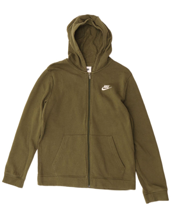 Nike Pull à capuche zippé pour fille 13-14 ans XL Vert Coton Sports