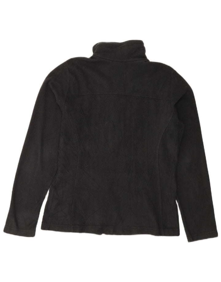 COLUMBIA Womens Fleece Jacket UK 14 Medium Black Polyester