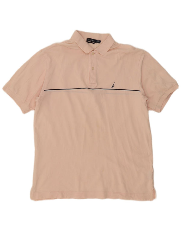 Nautica Polo Homme Grand Coton Rayé Rose